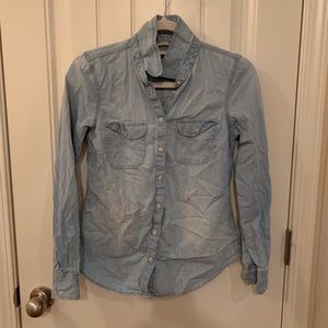 Long sleeved jean button up